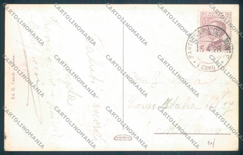 Varese Sacro Monte cartolina LQ6921 – retro