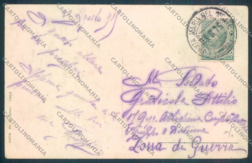 Varese Sacro Monte cartolina LQ6938 – retro