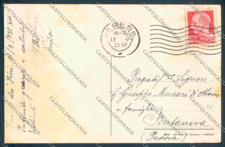 Varese Sacro Monte cartolina LQ6960 – retro