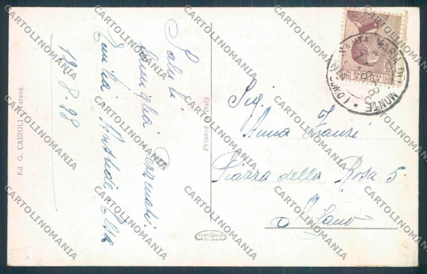 Varese Sacro Monte cartolina LQ6985 – retro