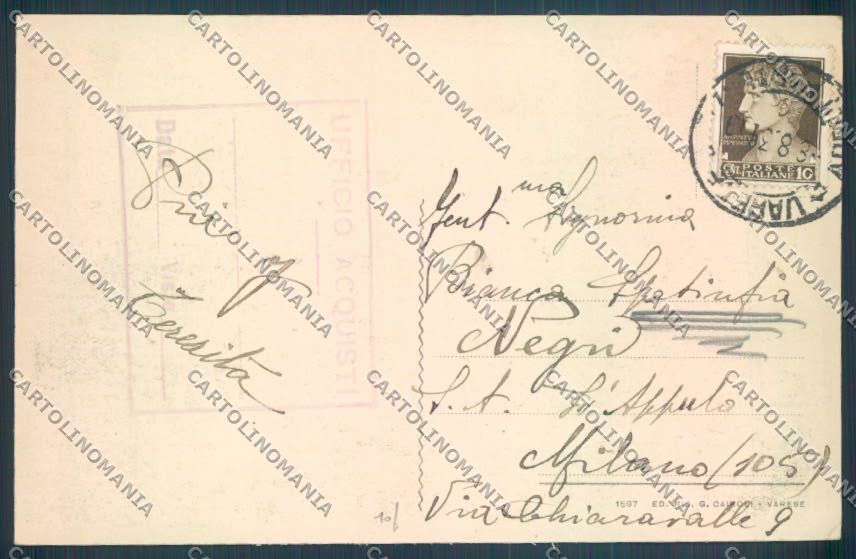 Varese Sacro Monte cartolina LQ6993 – retro