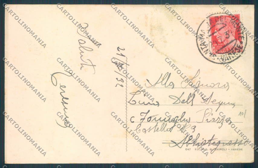 Varese Sacro Monte cartolina LQ7006 – retro