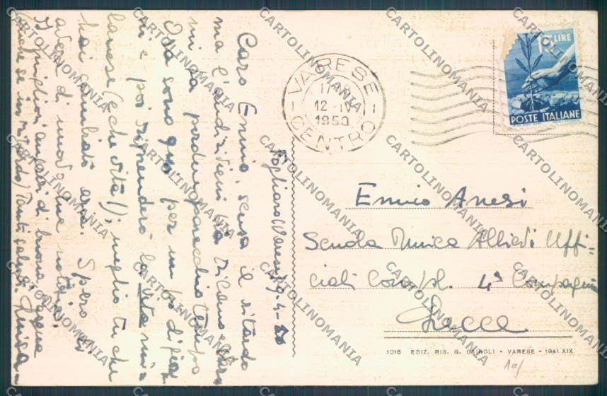 Varese Sacro Monte cartolina LQ7022 – retro