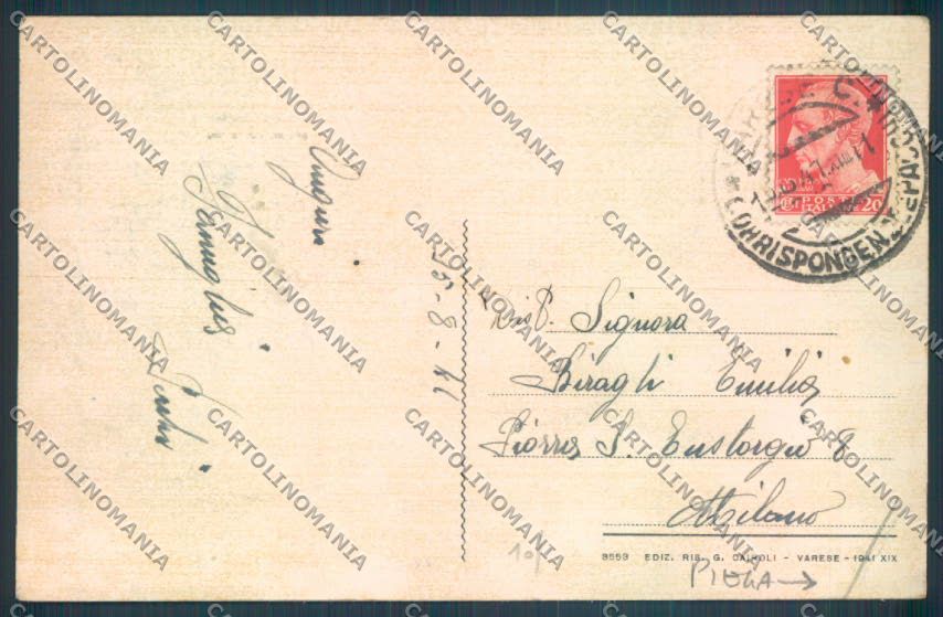 Varese Sacro Monte PIEGA cartolina LQ7025 – retro