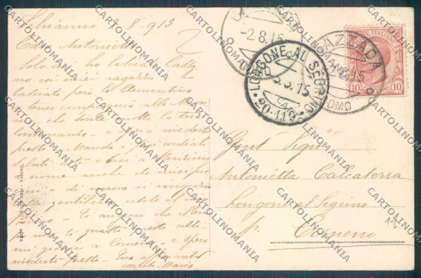 Varese Sacro Monte Funicolare cartolina LQ7036 – retro