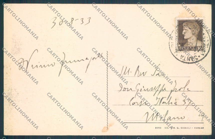 Varese Sacro Monte cartolina LQ7039 – retro