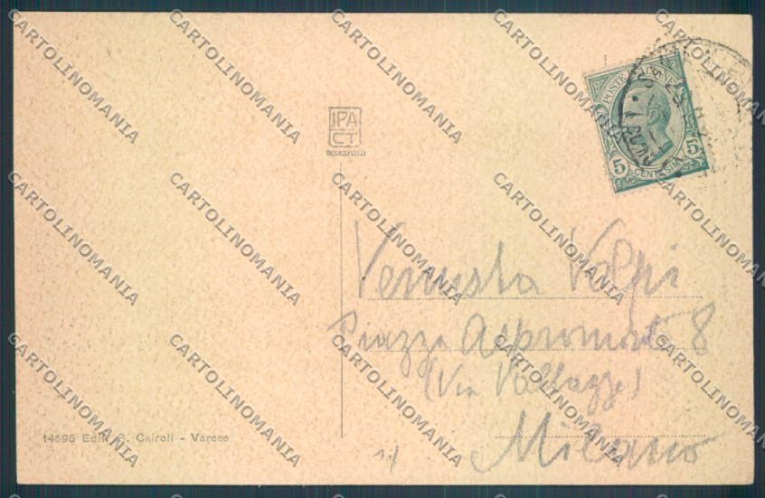 Varese Sacro Monte Funicolare cartolina LQ7050 – retro