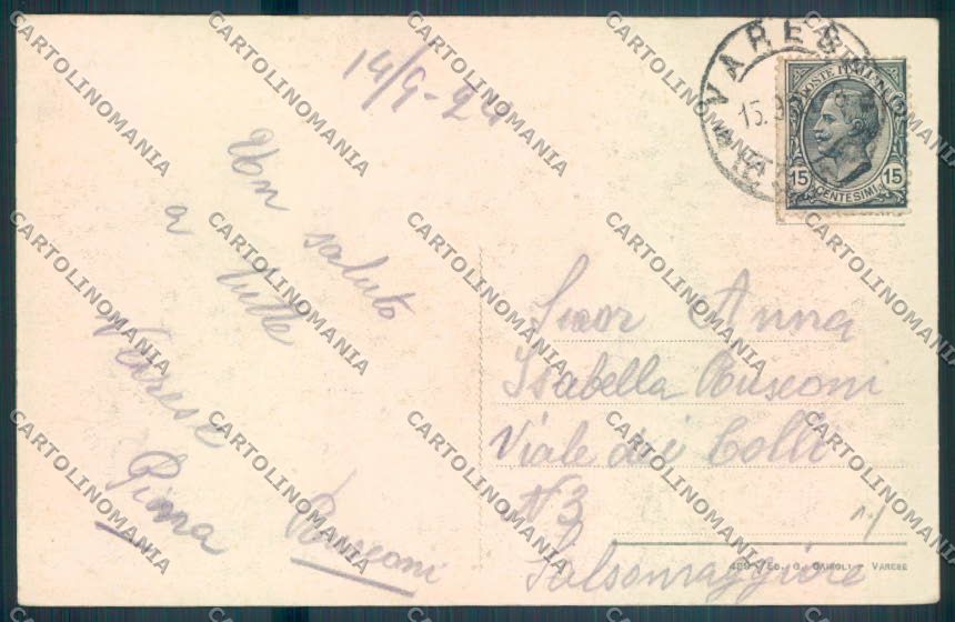 Varese Sacro Monte cartolina LQ7062 – retro