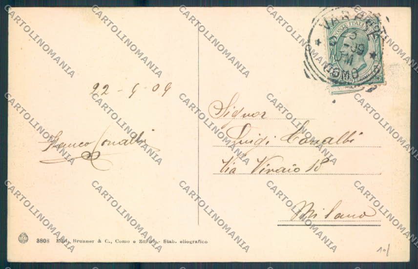Varese Sacro Monte cartolina LQ7065 – retro