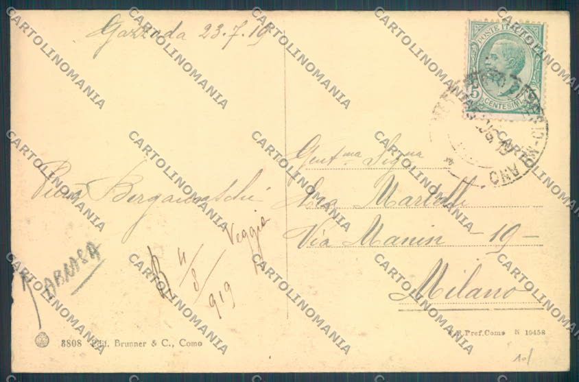 Varese Sacro Monte ABRASA cartolina LQ7067 – retro