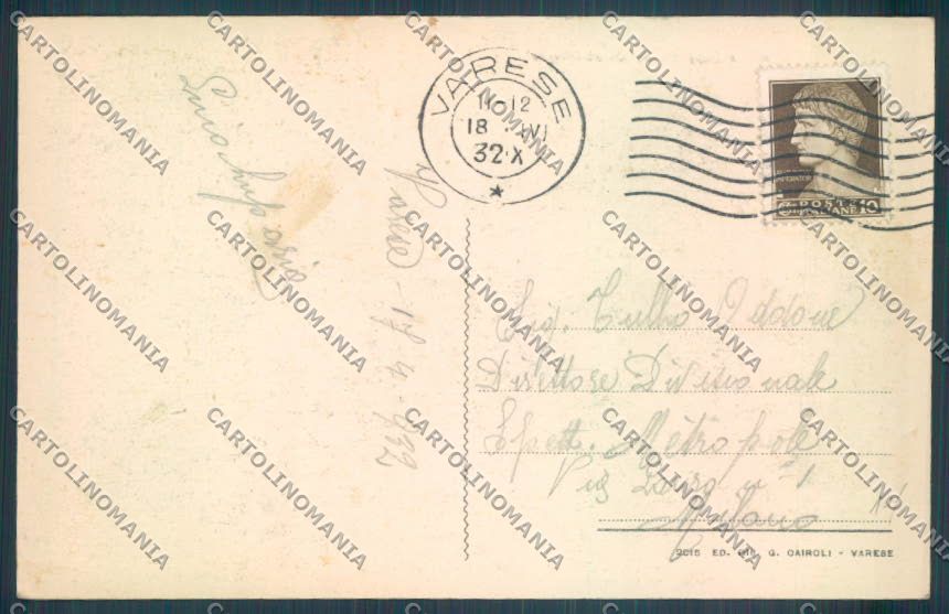 Varese Sacro Monte cartolina LQ7070 – retro