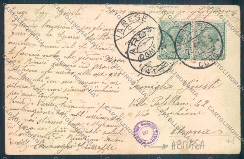 Varese Sacro Monte ABRASA cartolina LQ7077 – retro