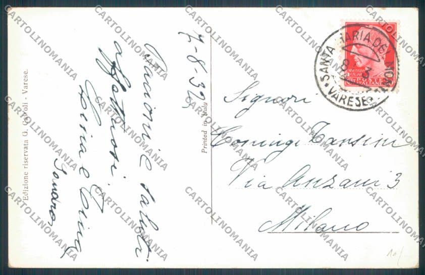 Varese Sacro Monte cartolina LQ7097 – retro