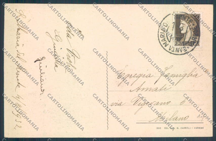 Varese Sacro Monte cartolina LQ7099 – retro