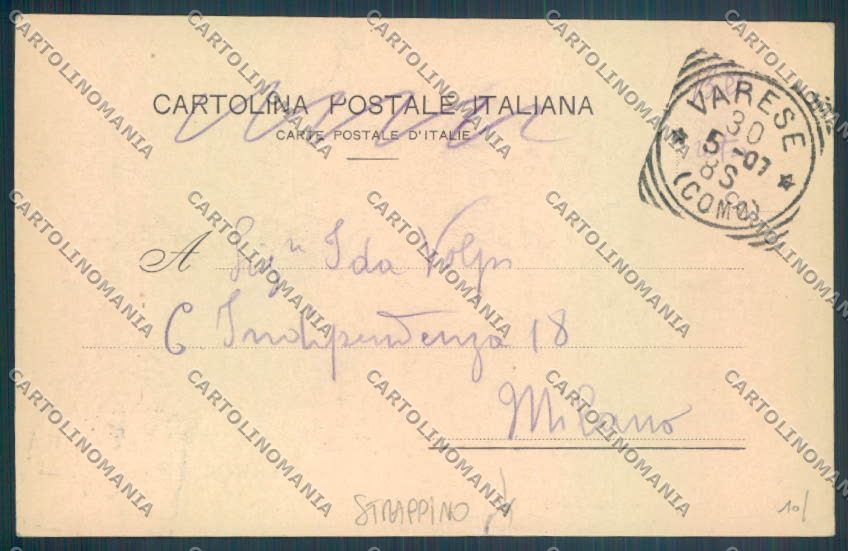 Varese Sacro Monte STRAPPINO cartolina LQ7100 – retro