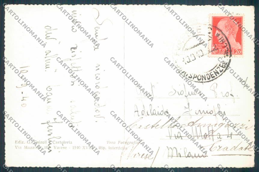 Varese Arcisate Foto cartolina LQ7121 – retro