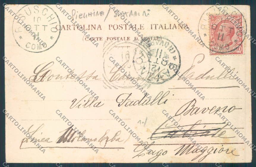 Varese Bisuschio PIEGHINE STRAPPINI cartolina LQ7128 – retro