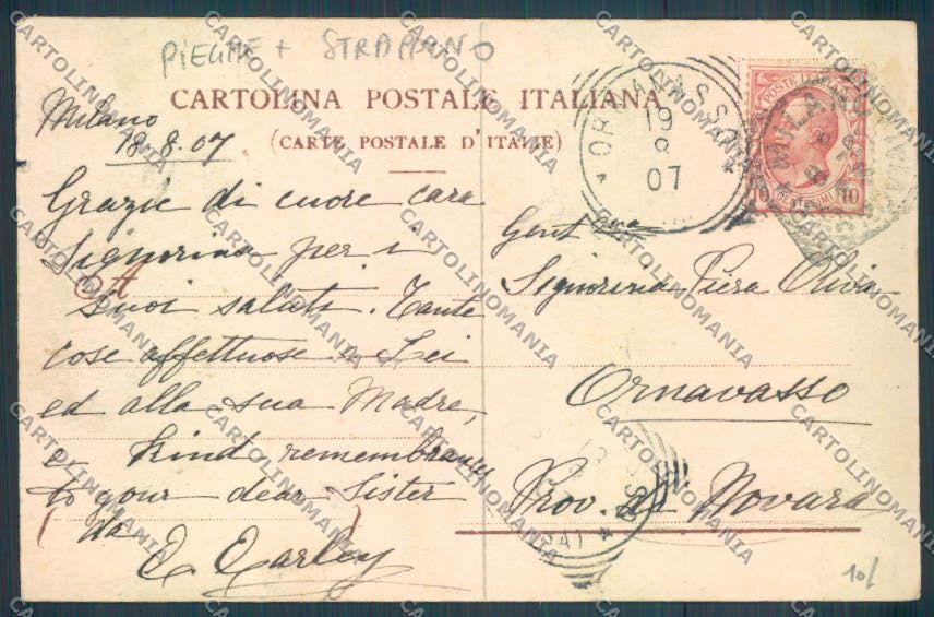 Varese Bisuschio PIEGHE STRAPPINO cartolina LQ7131 – retro