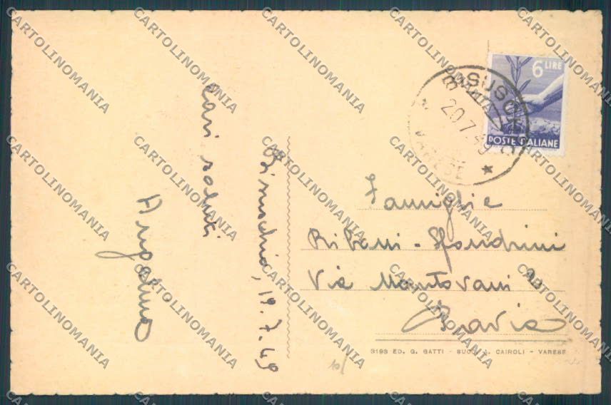Varese Bisuschio Pogliana cartolina LQ7134 – retro