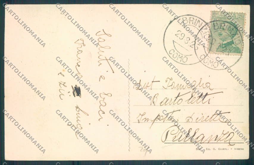 Varese Brinzio PIEGA cartolina LQ7166 – retro