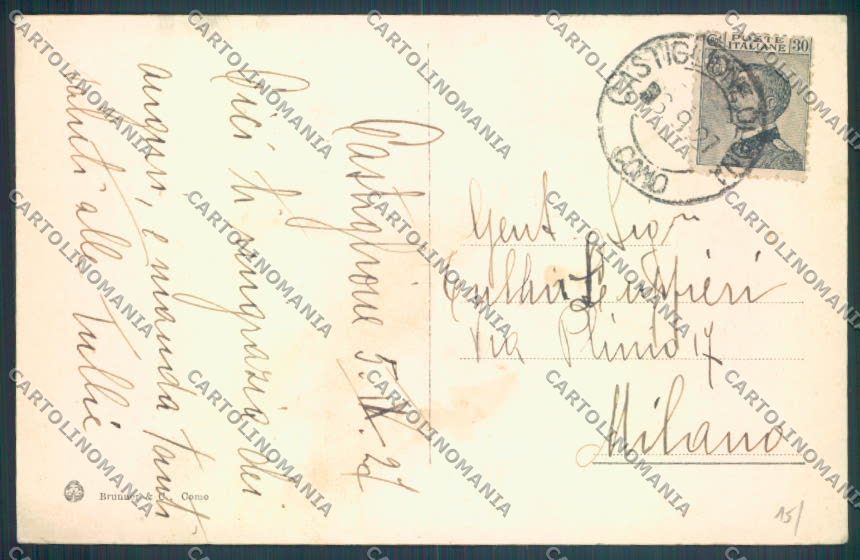 Varese Castiglione Olona cartolina LQ7198 – retro