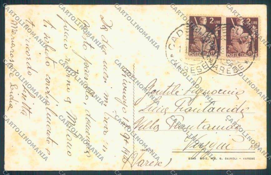 Varese Cadigliano Viconago cartolina LQ7225 – retro