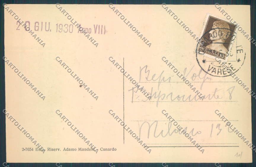 Varese Cunardo cartolina LQ7279 – retro