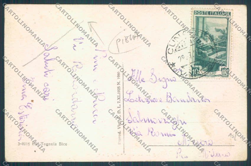 Varese Cunardo PIEGA FORI cartolina LQ7287 – retro