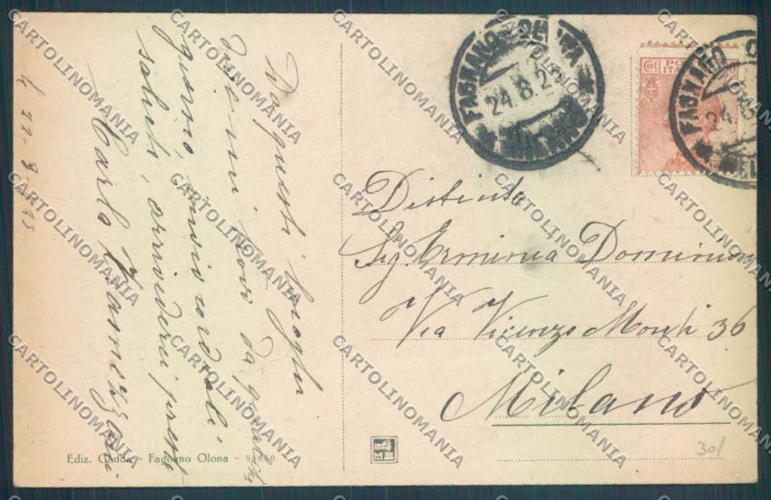 Varese Fagnano Olona Saluti da cartolina LQ7295 – retro