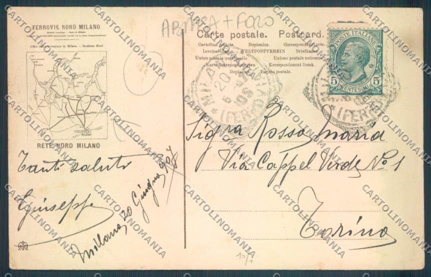 Varese Gavirate ABRASA FORO cartolina LQ7332 – retro