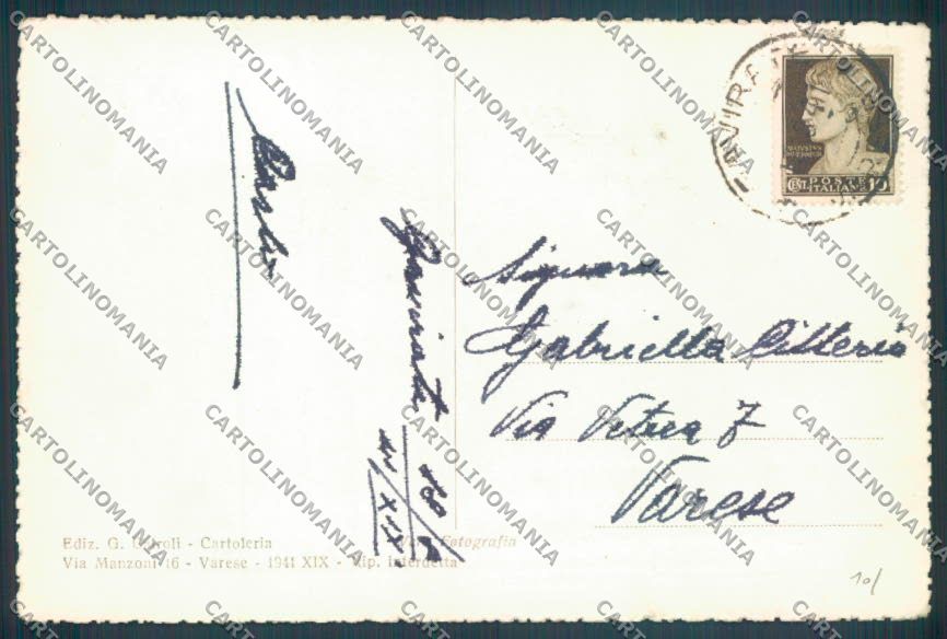 Varese Gavirate Barca Foto cartolina LQ7334 – retro