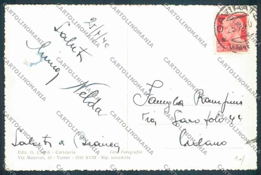 Varese Gavirate Foto cartolina LQ7335 – retro