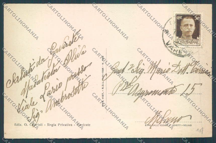 Varese Gavirate cartolina LQ7339 – retro