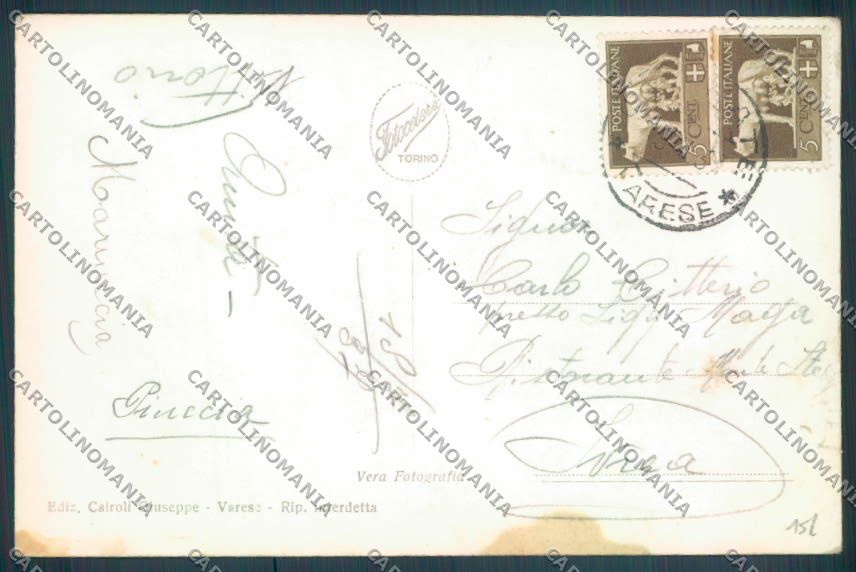 Varese Gavirate Barca Foto cartolina LQ7347 – retro