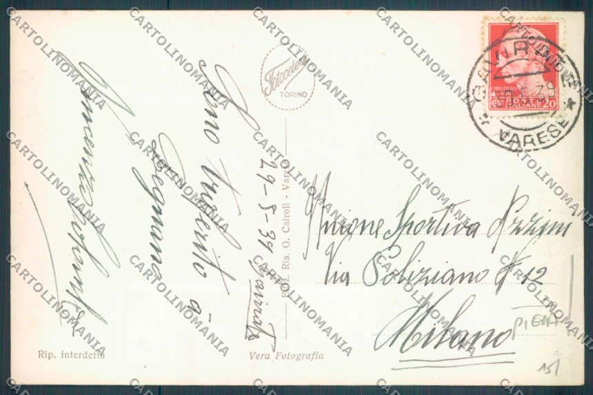 Varese Gavirate PIEGA Foto cartolina LQ7348 – retro