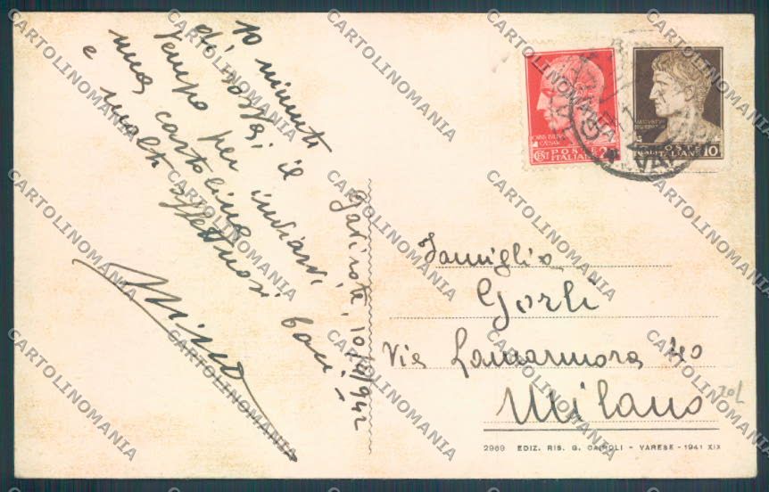 Varese Gavirate Barca cartolina LQ7354 – retro