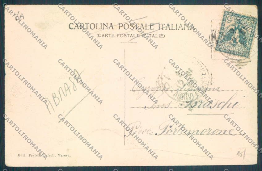 Varese Valganna Ghirla ABRASA cartolina LQ7384 – retro