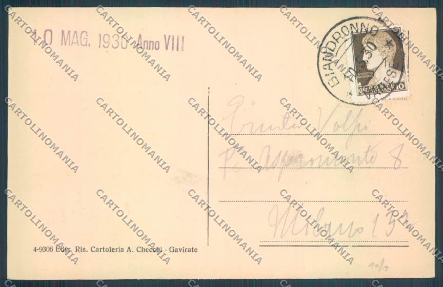 Varese Biandronno Isolino cartolina LQ7404 – retro