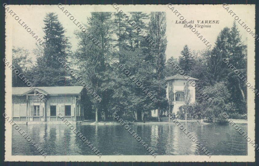 Varese Lago di Isola Virginia cartolina LQ7412 – fronte