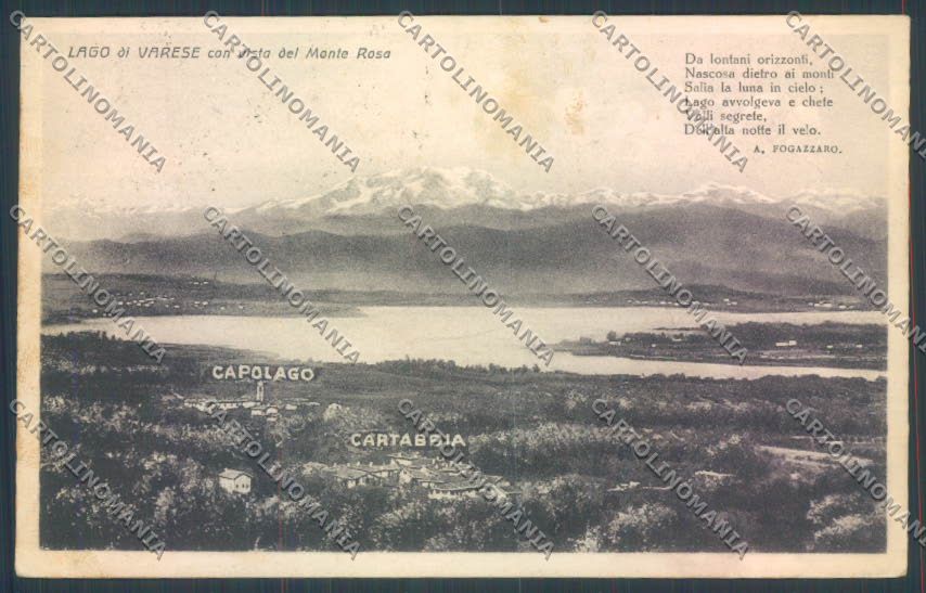 Varese Monte Rosa Cartabbia SCOLLATA cartolina LQ7416 – fronte