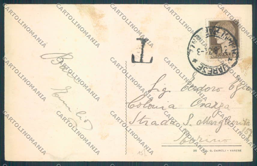 Varese Monte Rosa Cartabbia SCOLLATA cartolina LQ7416 – retro