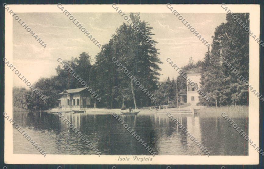 Varese Lago di Isola Virginia cartolina LQ7421 – fronte