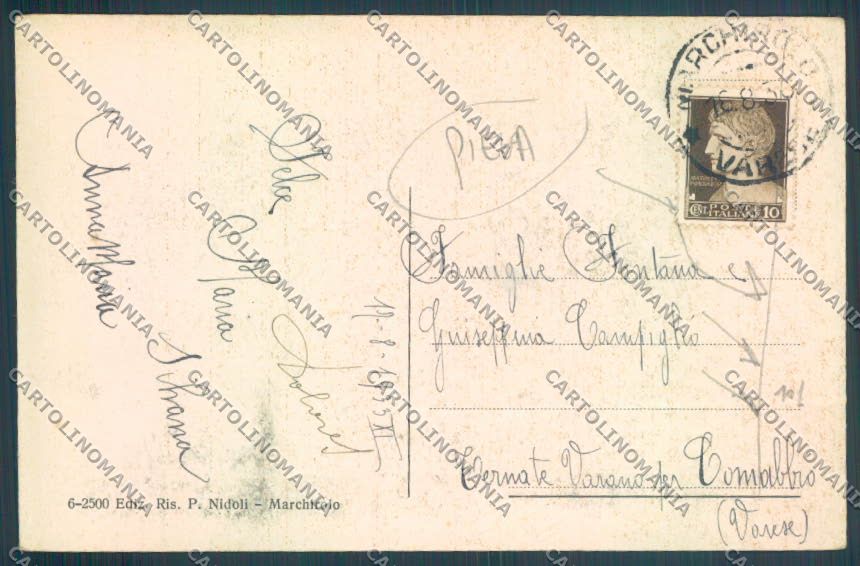 Varese Marchirolo PIEGHINA cartolina LQ7433 – retro