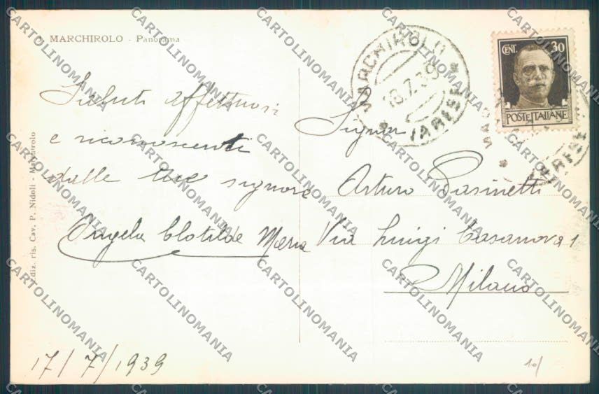 Varese Marchirolo Foto cartolina LQ7449 – retro