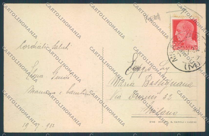 Varese Venegono PIEGA cartolina LQ7499 – retro