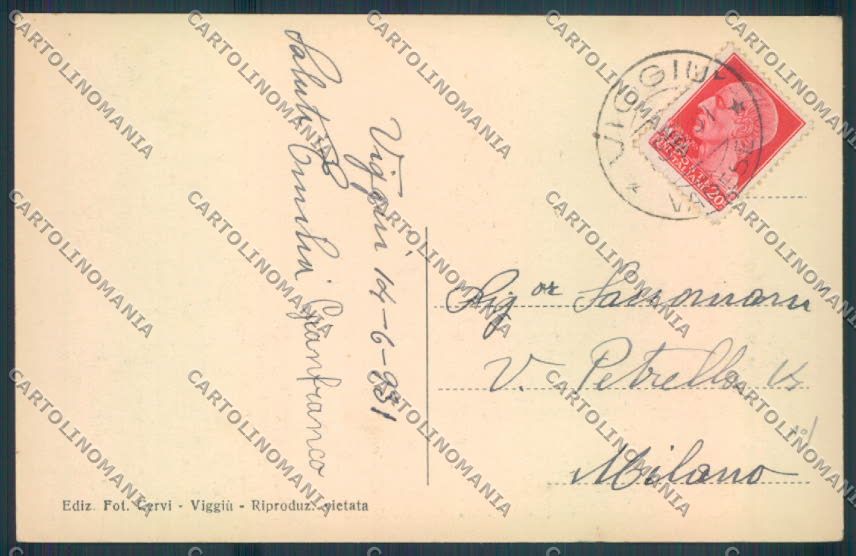 Varese Viggiù cartolina LQ7520 – retro