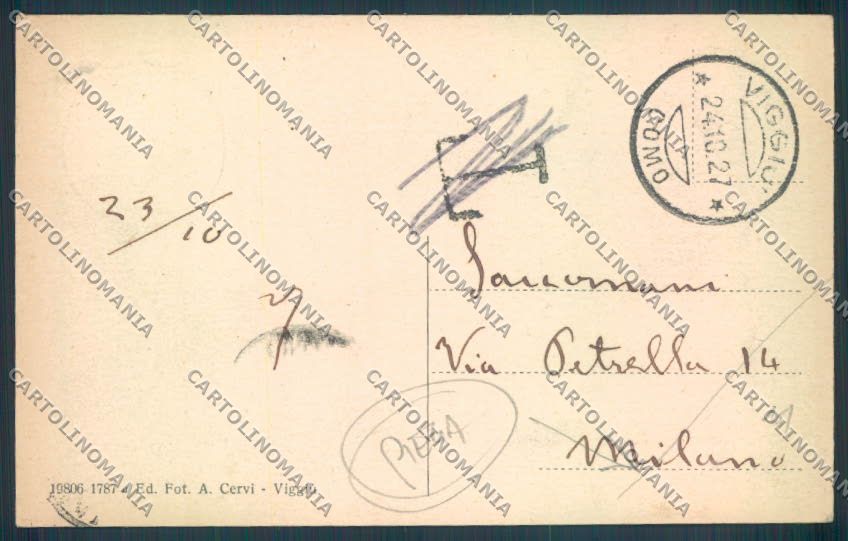Varese Viggiù PIEGA cartolina LQ7544 – retro