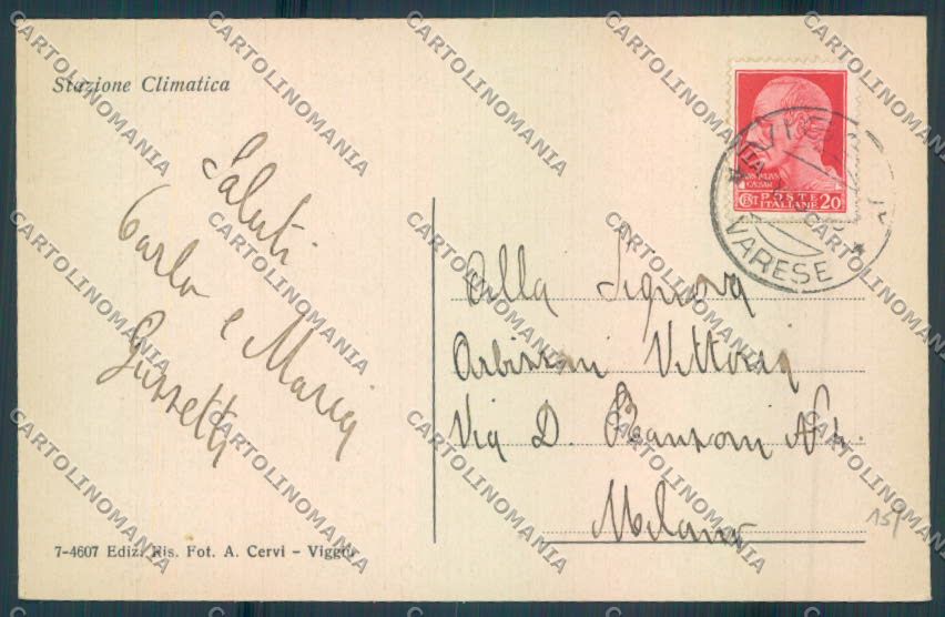 Varese Viggiù cartolina LQ7549 – retro