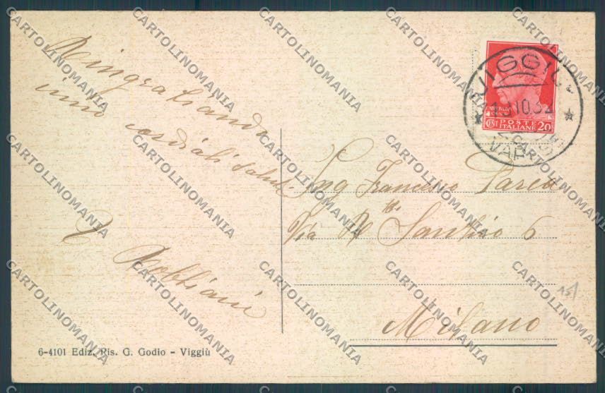 Varese Viggiù PIEGHINA cartolina LQ7551 – retro