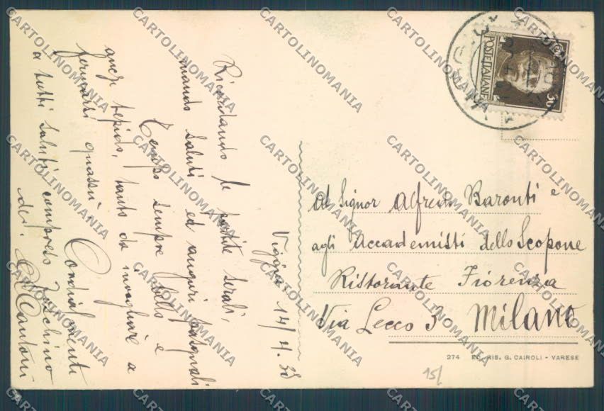 Varese Viggiù cartolina LQ7556 – retro